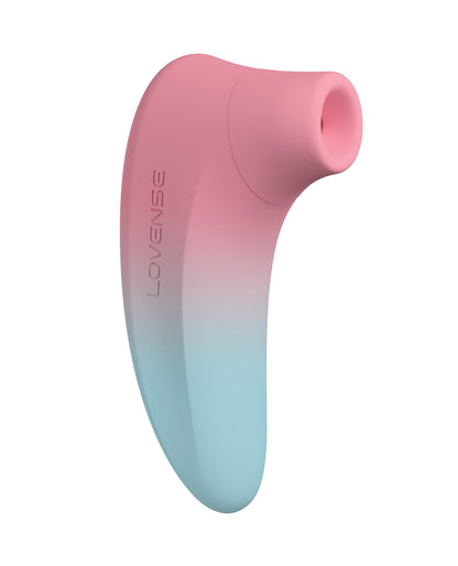Gradient pink to blue Lovense Tenera 2 Bluetooth Clitoral Suction Stimulator  with 'LOVENSE' branding on a white background
