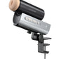 Lovense Solace Pro Thrusting Masturbator mounted on its desk clamp, no packaging shown