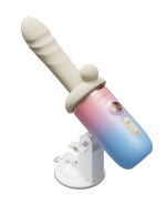 Lovense Spinel Massage Gun - in Multi-Color on a suction stand with Multiple sensations- switch between vibration, thrusts and heat.