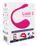 Box of Lovense Lush 2.0 Sound Activated remote control vibrator on a white background