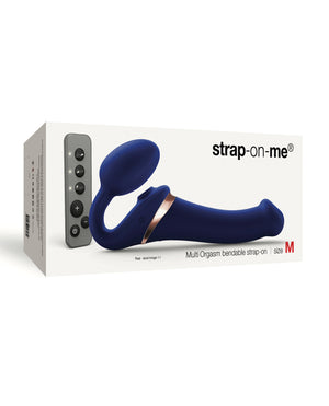 Strap-On-Me Strap On Me Multi Orgasm Bendable Strapless Strap On Medium - Night Blue