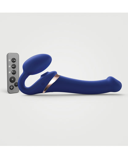 Strap-On-Me Strap On Me Multi Orgasm Bendable Strapless Strap On Medium - Night Blue