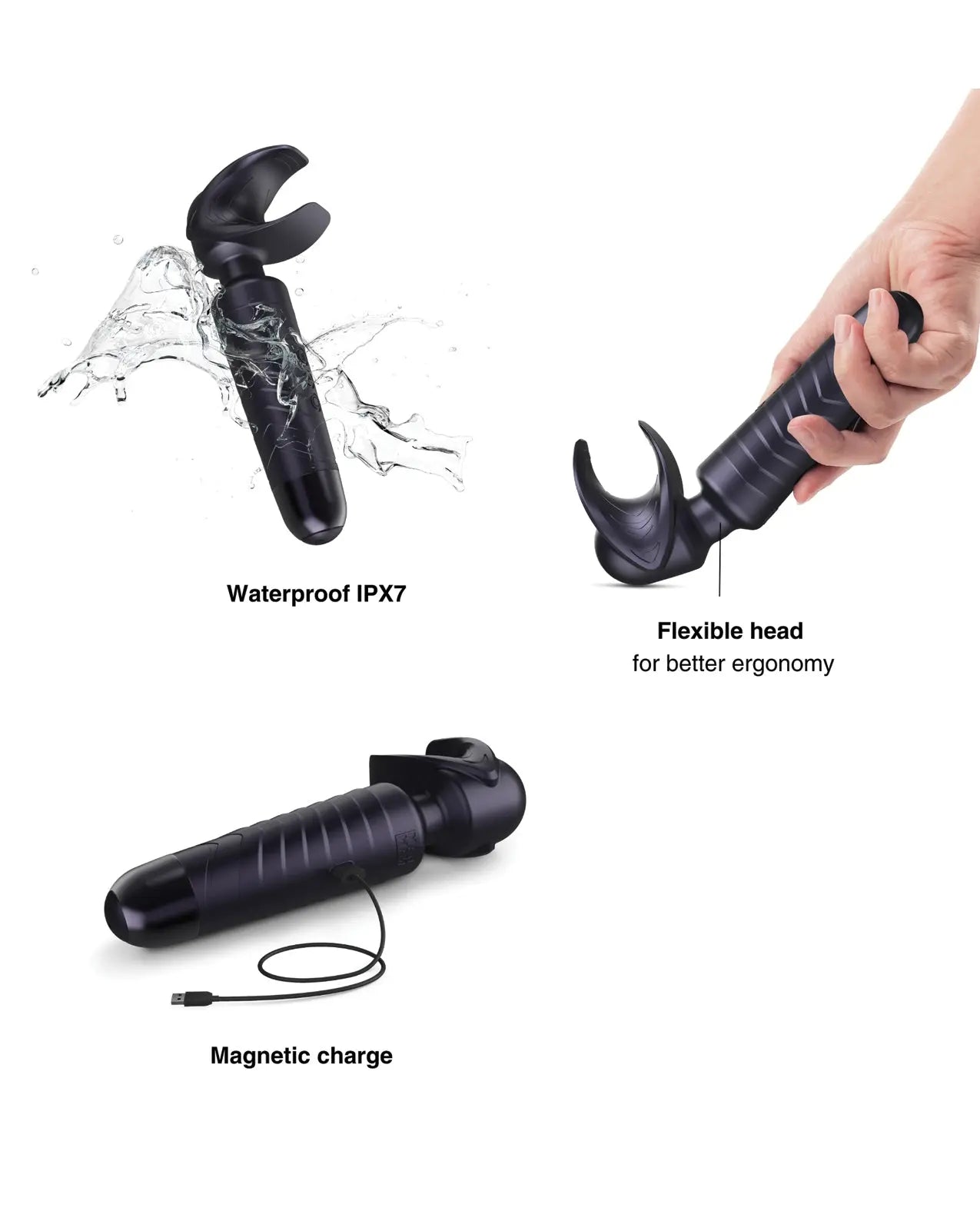 Manwan EVO Original Handle Wand - Black Plum Manwan