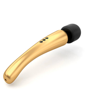 Dorcel Megawand Rechargeable Wand  - a luxury wand massager in gold colour on a white background