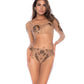 Mapale Bohemian Mystique Long Sleeve Crop Top with High Waisted Panty 2 pc Set | Multi-Color S/M Mapale