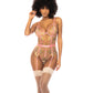 Mapale Floral Embroidered Teddy with Underwire Cup & Garters Pink X-Large Mapale