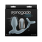 Renegade Pinnacle Cock Ring & Gyrating Prostate Massager - Gray Renegade
