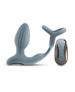 Renegade Pinnacle Cock Ring & Gyrating Prostate Massager - Gray Renegade