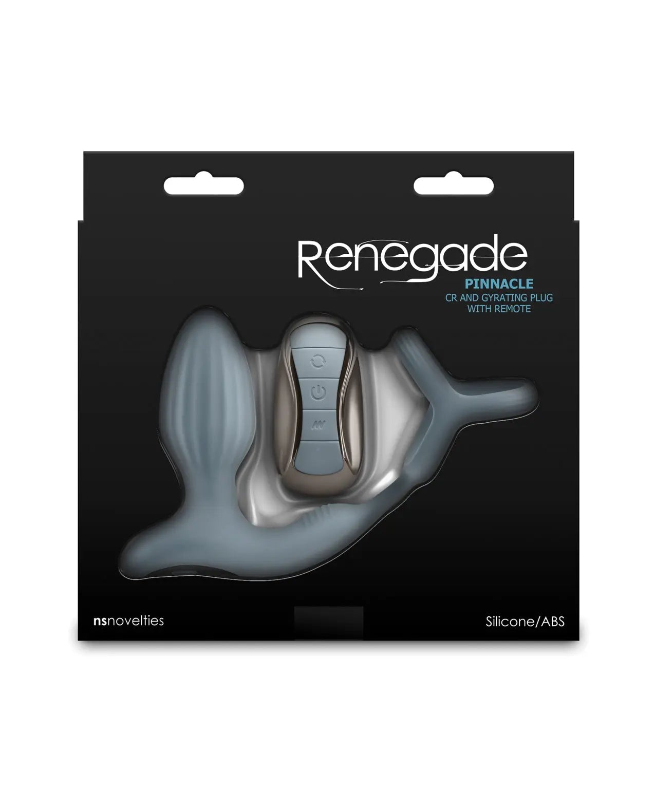 Renegade Pinnacle Cock Ring & Gyrating Prostate Massager - Gray Renegade
