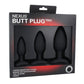 Nexus Butt Plug Trio Set 3 Solid Silicone Butt Plugs S M L Nexus