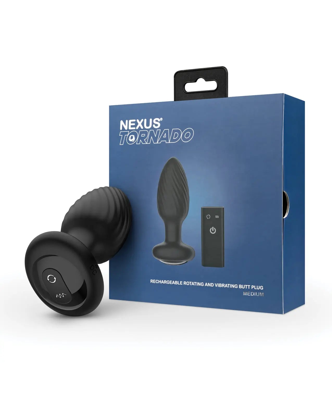 Nexus Tornado Rotating & Vibrating Medium Butt Plug with Remote Nexus