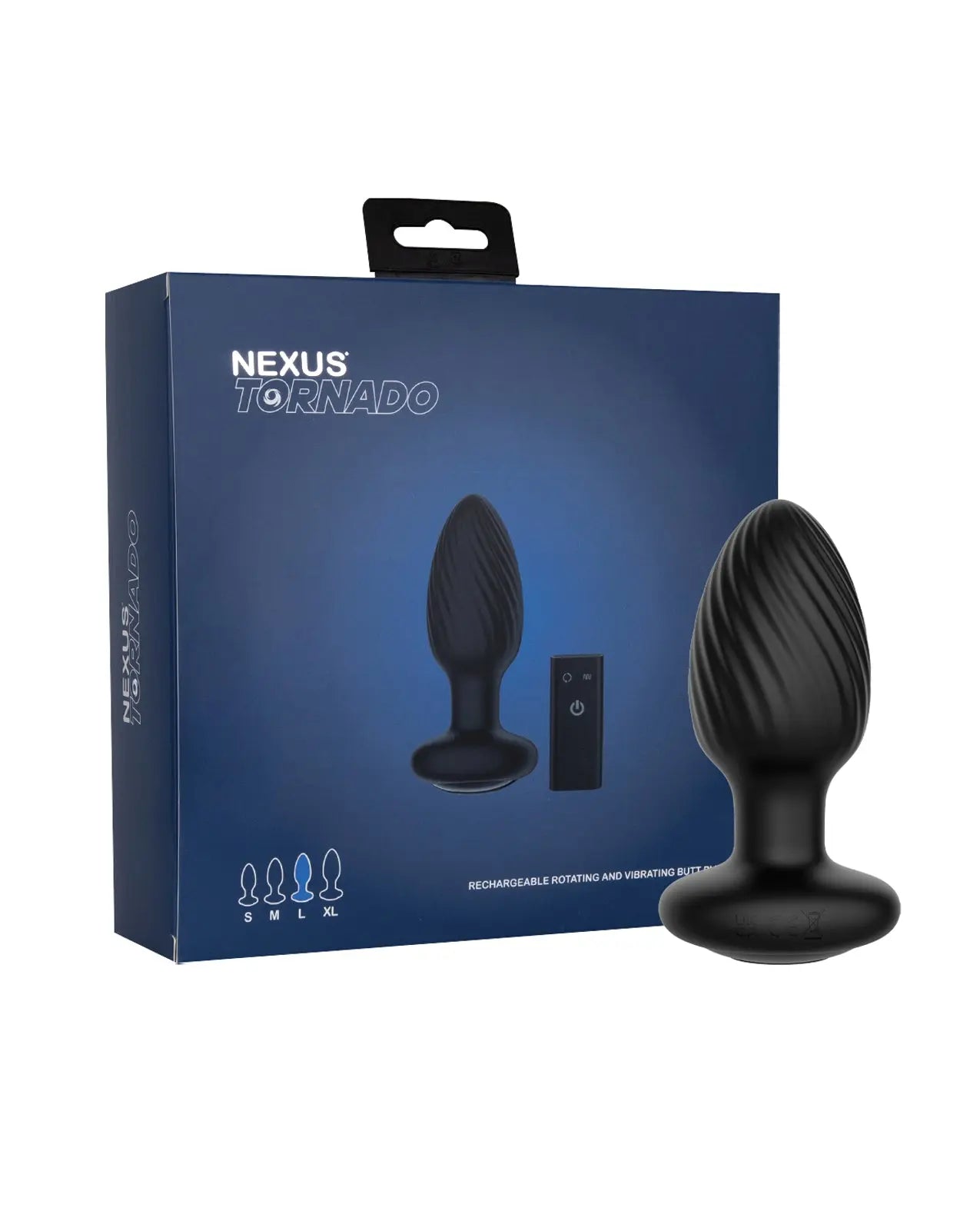Nexus Tornado Rotating & Vibrating Large Butt Plug with Remote Nexus
