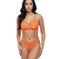 Oh La La Cheri Amina Scallop Lace & Mesh Bralette with Panty 2 pc Set | Dragon Fire Orange L/XL Oh La La Cheri