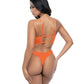Oh La La Cheri Amina Scallop Lace & Mesh Bralette with Panty 2 pc Set | Dragon Fire Orange L/XL Oh La La Cheri