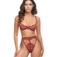 Oh La La Cheri Arielle Lace Unlined Underwire 2 pc Set with Ring Detail | Burgundy L/XL Oh La La Cheri