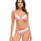 Oh La La Cheri Glinda Mesh 2 pc Set with Floral Embroidered Details - Pink & White LG Oh La La Cheri