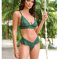 Oh La La Cheri Alessia Soft Cup Lace & Mesh 2 pc Set with Ruffle Details - Green MD Oh La La Cheri