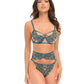 Oh La La Cheri Daphne Lace Underwire 3 pc Set with Embroidered Trim & Crossing Elastics | Blue LG Oh La La Cheri