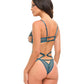 Oh La La Cheri Daphne Lace Underwire 3 pc Set with Embroidered Trim & Crossing Elastics | Blue SM Oh La La Cheri