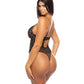 RSVP by Oh la la Cheri Femi Unlined Underwire Stretch Lace Teddy with Rhinestone Charm Black XL RSVP by Oh la la Cheri