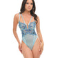 Oh La La Cheri Emilia Floral Embroidered Teddy - Blue LG Oh La La Cheri