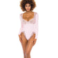 RSVP by Oh la la Cheri Maria Ribbed Knit & Lace Teddy Crystal Rose LG RSVP by Oh la la Cheri