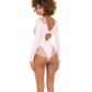 RSVP by Oh la la Cheri Maria Ribbed Knit & Lace Teddy Crystal Rose LG RSVP by Oh la la Cheri