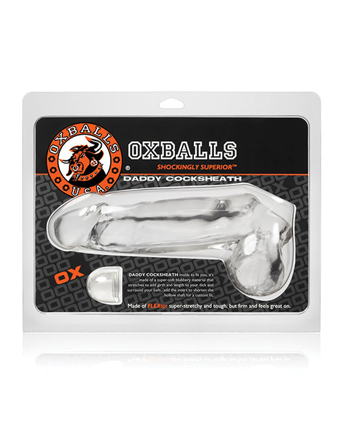 Oxballs Daddy Cocksheath retail packaging blister card with the product visible through the window