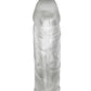 Oxballs Dicker Adjust-Fit Extender upright front view showing the rounded tip and ribbed shaft texture