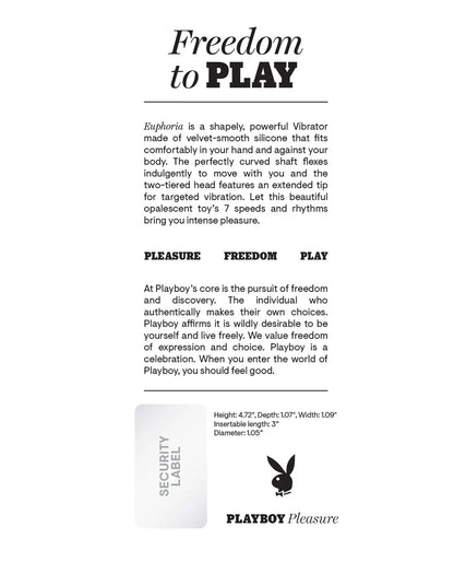 Playboy Pleasure Euphoria Mini G-Spot Vibrator - Opal Playboy