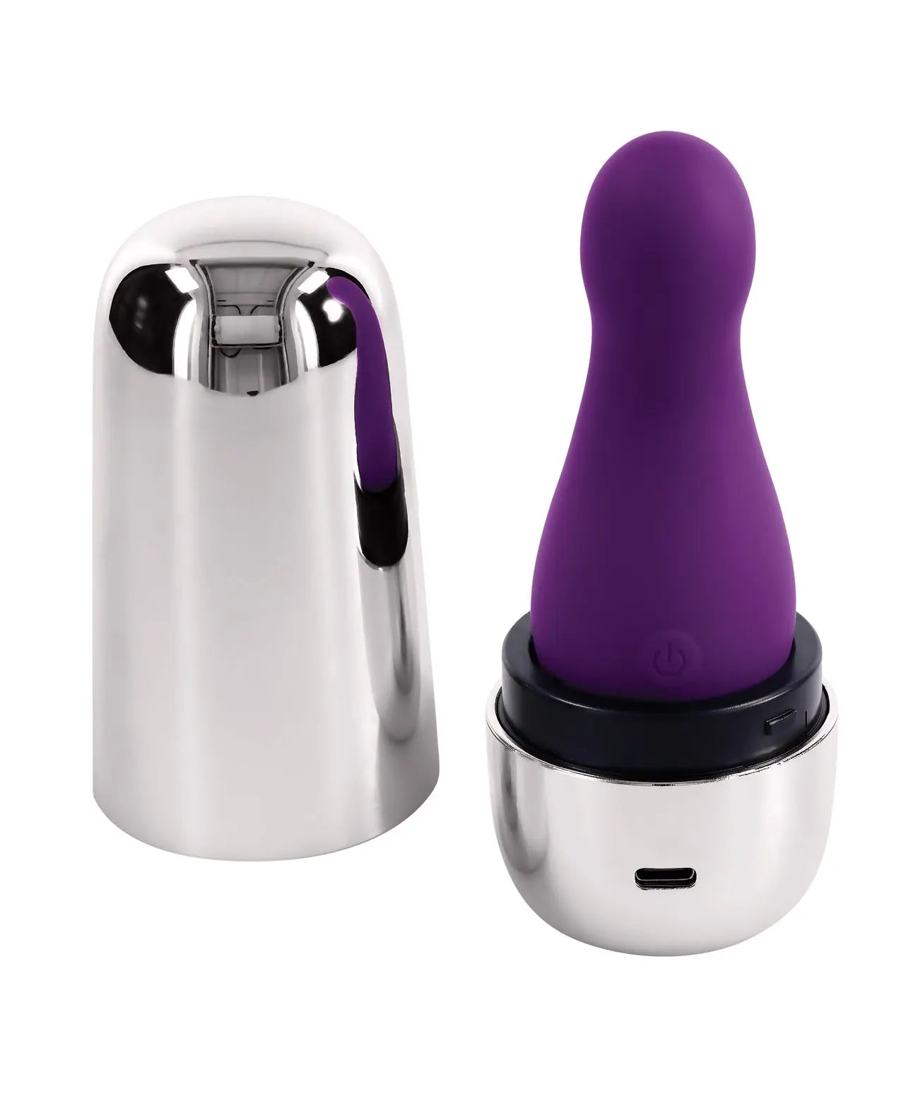 Playboy Pleasure The Jet Set Vibrator - Acai/Silver Playboy