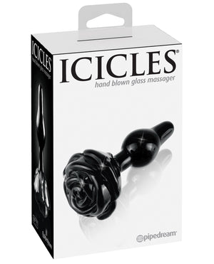 Icicles No. 77 Hand Blown Glass Rose Butt Plug