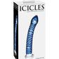 Icicles No. 29 Hand Blown Glass - Clear with Ridges