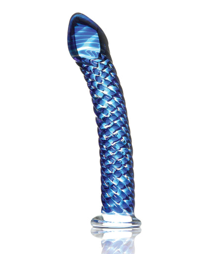 Icicles No. 29 Hand Blown Glass - Clear with Ridges