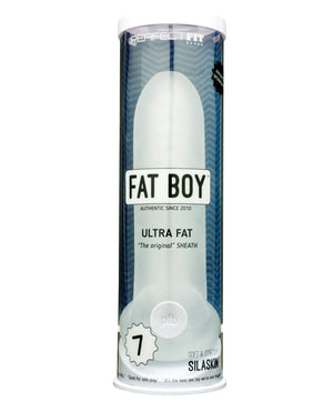 Perfect Fit Fat Boy Original Ultra Fat 7 inch Sheath shown inside its clear retail packaging tube