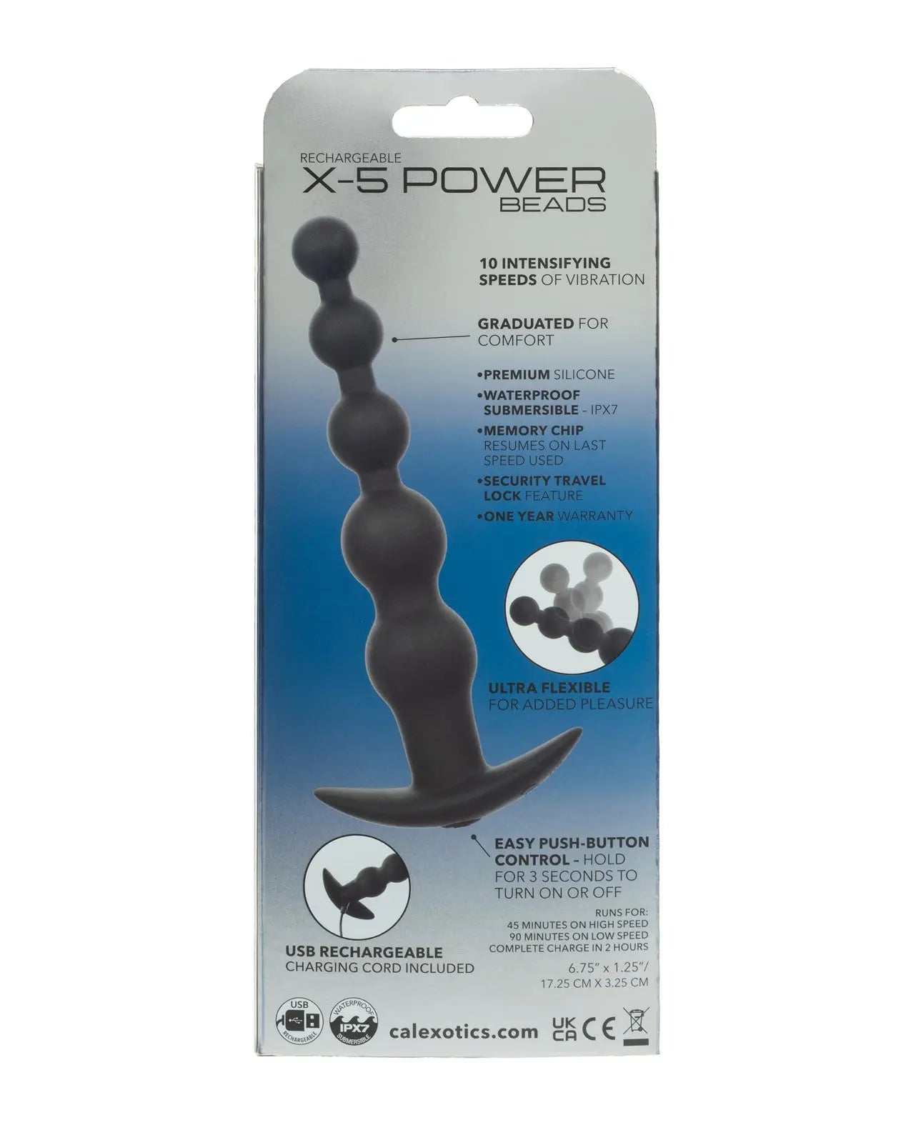 CalExotics Anal Toys Rechargeable X-5 Power Beads CalExotics Anal Toys