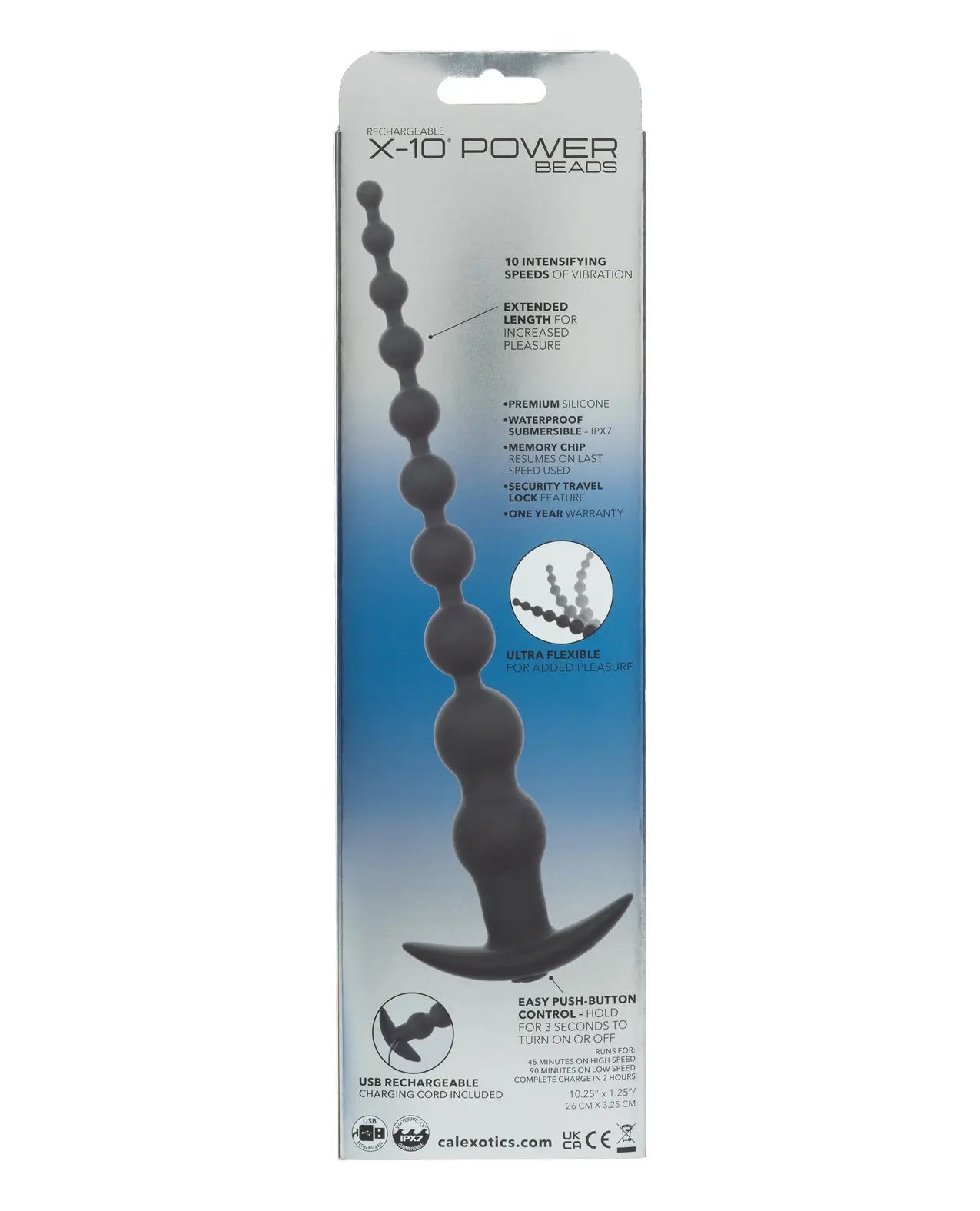CalExotics Anal Toys Rechargeable X-10 Power Beads CalExotics Anal Toys