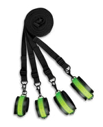 Shots Ouch Bed Bindings Restraint Kit - Glow in the Dark Ouch