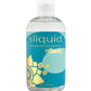 Sliquid natural intimate lubricant bottle with blue label and white cap on a white background