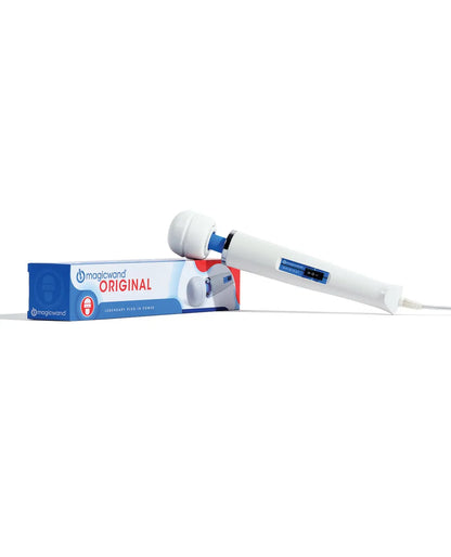 White Vibratex Magic Wand Original HV-260 Massager device with blue label on a white background