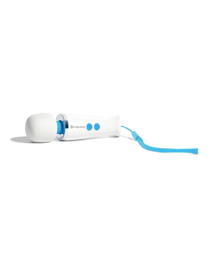 White and blue handheld Vibratex Magic Wand Micro HV-60 Massager device on a white background