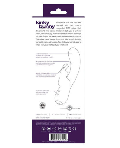 VeDO Kinky Bunny Plus Rechargeable Dual Vibe VeDO