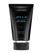 Black tube of Wicked Sensual Care Jelle water-based anal lubricant on a white background