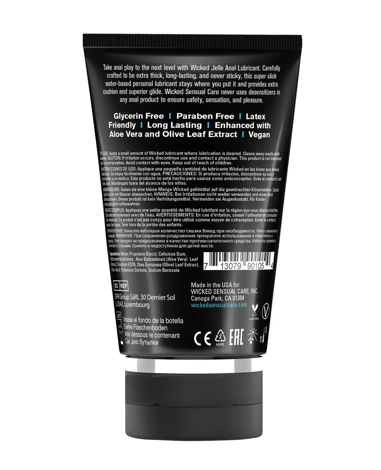 Wicked Sensual Care Jelle Waterbased Anal Lubricant Wicked Sensual Care