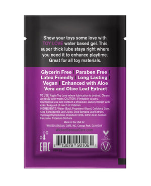 Wicked Sensual Care Toy Love Water Based Lubricant - Fragrance Free Wicked Sensual Care