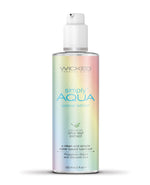 Bottle of Wicked Sensual Care Simply Aqua water-based personal lubricant on a white background
