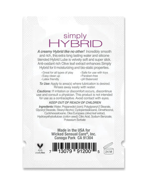 Wicked Sensual Care Simply Hybrid Lubricant Wicked Sensual Care