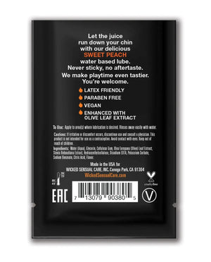 Wicked Sensual Care Waterbased Lubricant - Sweet Peach Wicked Sensual Care
