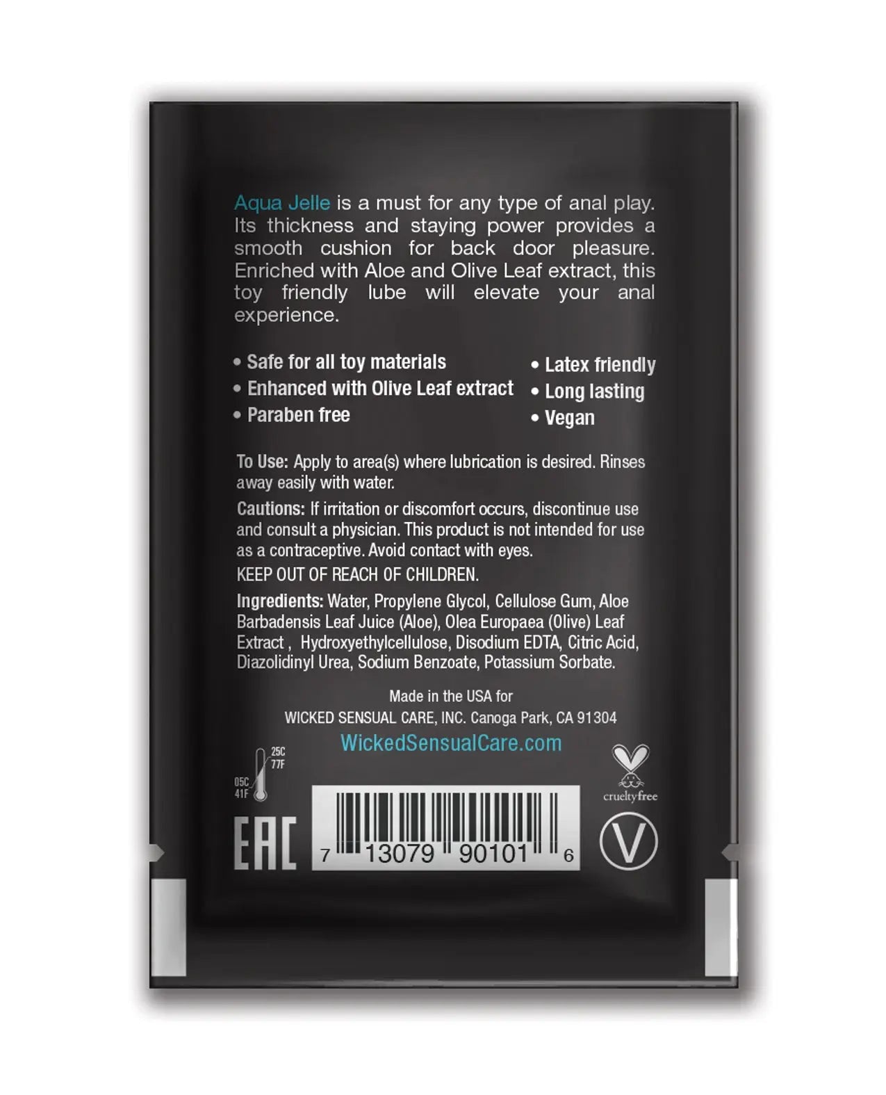 Wicked Sensual Care Jelle Water Based Anal Lubricant Wicked Sensual Care