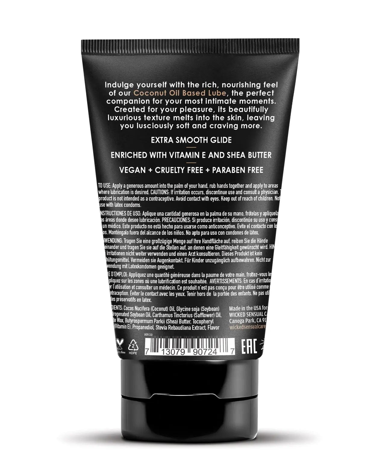 Wicked Sensual Care Coconut Oil Based Lube Wicked Sensual Care